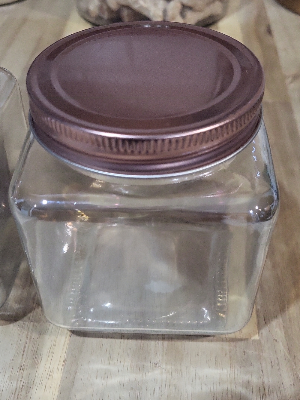 ✨️ Irridecent Glass Mason Jars with Rose Gold Lids - Set of 3! - Picture 4 of 4